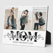Elegantes Skript Beste Mama je 3 Foto Fotoplatte (Seite)