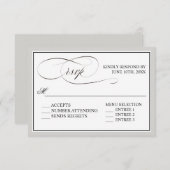 Elegantes Skript Blühe UAWG mit beliebiger Farbe RSVP Karte (Vorne/Hinten)