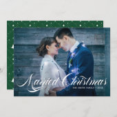 Elegantes Skript Blühe Verheiratet Weihnachten (Vorne/Hinten)