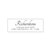 Elegantes Skript-Brautparty-Rücksendeadresse selbs Permastempel (Design)