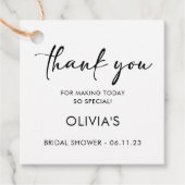 Elegantes Skript | Brautparty Vielen Dank für Ihr  Geschenkanhänger (Vorderseite)