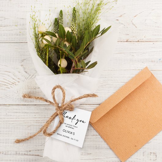 Elegantes Skript | Brautparty Vielen Dank für Ihr Geschenkanhänger