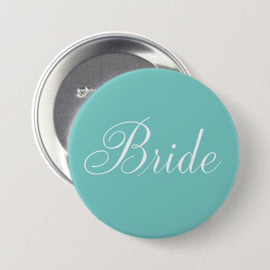 Elegantes Skript "Bride" Button (Vorne & Hinten)