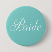 Elegantes Skript "Bride" Button (Vorderseite)