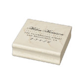 Elegantes Skript | Chic Individuelle Name & Rückse Gummistempel (Stempel)