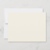 Elegantes Skript Creme personalisierte Flat Mitteilungskarte (Rückseite)