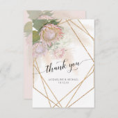 Elegantes Skript danke Ihnen Moderne geometrische  (Vorne/Hinten)