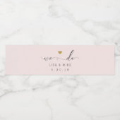 Elegantes Skript, das wir Hochzeiten Wasserflasche Wasserflaschenetikett (Einzelnes Label)