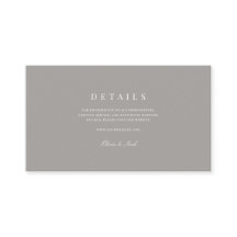 Elegantes Skript - Details zu White & Gray Wedding