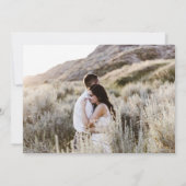 Elegantes Skript Downsizing Kleiner Hochzeitsstift Ankündigung (Rückseite)