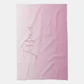 Elegantes Skript & editierbares Pink (jeder Farbe) Geschirrtuch (Vertikal)