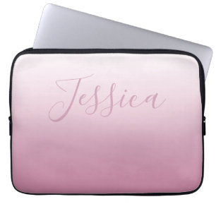 Elegantes Skript & editierbares Pink (jeder Farbe) Laptopschutzhülle