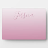 Elegantes Skript & editierbares Rosa (jeder Farbe) Fotoplatte (Vorderseite)