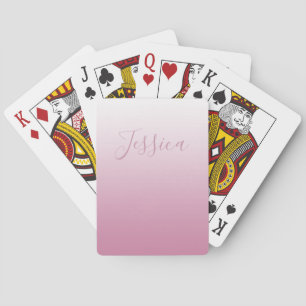 Elegantes Skript & editierbares Rosa (jeder Farbe) Spielkarten