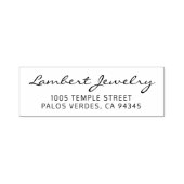 Elegantes Skript Einfache Business-Rücksendeadress Permastempel (Design)