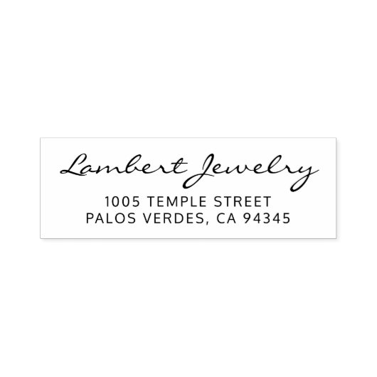 Elegantes Skript Einfache Business-Rücksendeadress Permastempel (Design)