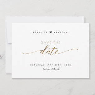 Elegantes Skript Einfache Hochzeit Speichern Sie d Save The Date