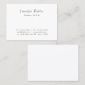 Elegantes Skript Einfache moderne, handgeschrieben Visitenkarte (Vorne/Hinten)