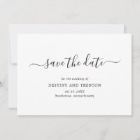 Elegantes Skript Einfache moderne Hochzeit