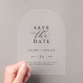 Elegantes Skript Einfache moderne Hochzeit speiche Acryleinladungen (Insitu (Handheld))