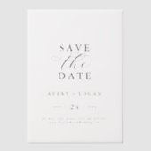 Elegantes Skript Einfache moderne Hochzeit speiche Pergament Einladungen (Vorderseite)