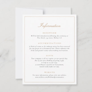 Elegantes Skript Einfache moderne Hochzeitsinforma Einladung
