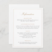 Elegantes Skript Einfache moderne Hochzeitsinforma Einladung (Vorne/Hinten)