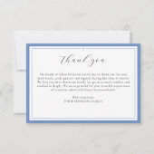 Elegantes Skript Einfaches benutzerdefiniertes Cro Dankeskarte (Vorderseite)