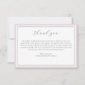 Elegantes Skript Einfaches benutzerdefiniertes Cro Dankeskarte (Vorderseite)