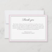 Elegantes Skript Einfaches benutzerdefiniertes Fot Dankeskarte (Vorderseite)