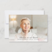 Elegantes Skript Einfaches benutzerdefiniertes Fot Dankeskarte (Rückseite)