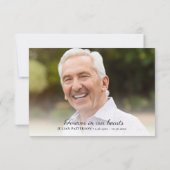 Elegantes Skript Einfaches benutzerdefiniertes Fot Dankeskarte (Rückseite)