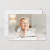 Elegantes Skript Einfaches benutzerdefiniertes Fot Dankeskarte (Rückseite)