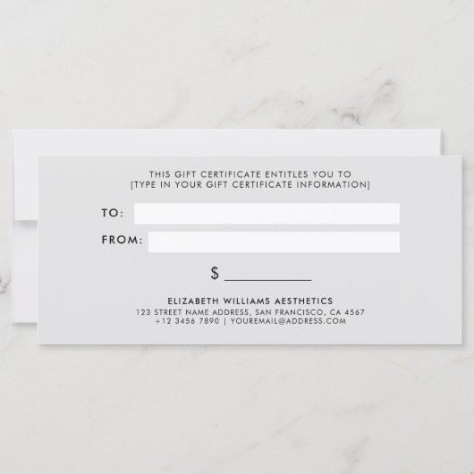 Elegantes Skript Einfaches Black Pink Geschenkguts (Rückseite)