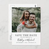 Elegantes Skript Einfaches Foto Hochfahren speiche Postkarte (Vorne/Hinten)