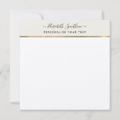 Elegantes Skript Einfaches Minimales Personal Stat Mitteilungskarte (Vorderseite)