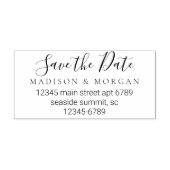 Elegantes Skript Einfaches Modernes Design Save th Gummistempel (Prägung)