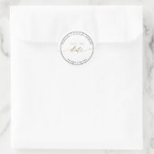 Elegantes Skript, Einfaches Save the Date Umschlag Runder Aufkleber (Tasche)