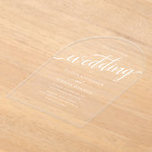 Elegantes Skript Einladungen für einfache Hochzeit (Ablage )