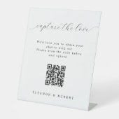 Elegantes Skript erfassen Sie die Liebe QR Code We Sockelschild (Vorderseite)