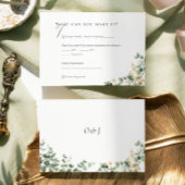 Elegantes Skript Eucalyptus Foliage Wedding RSVP