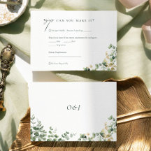 Elegantes Skript Eucalyptus Foliage Wedding RSVP