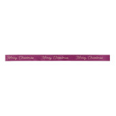 Elegantes Skript Festive Burgundy Frohe Weihnachte Satinband (Vorderseite)