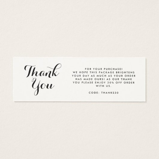 Elegantes Skript-Firmenlogo dank Einlegen der Kart (Rückseite)