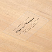 Elegantes Skript Formelles Probe-Dinner löschen Acryleinladungen (Ablage )