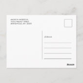 Elegantes Skript-Foto-Dankeschön zur Abschlussfeie Postkarte (Rückseite)