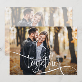 Elegantes Skript-Foto Hochzeit speichern Save The Date