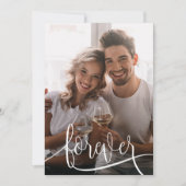 Elegantes Skript-Foto Hochzeit speichern Save The Date (Vorderseite)
