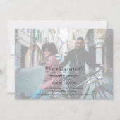 Elegantes Skript-Foto Hochzeit speichern Save The Date (Rückseite)