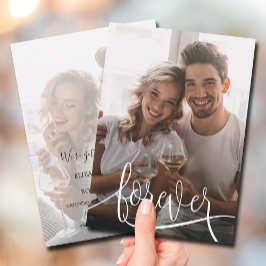 Elegantes Skript-Foto Hochzeit speichern Save The Date